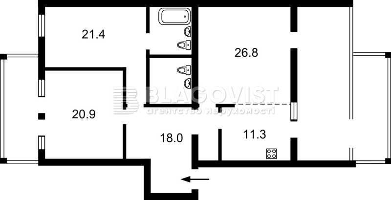 ЖК Ліпінка продам 3 к квартиру з терасою Київ - зображення 2