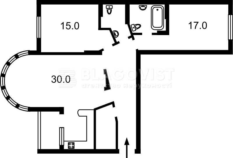 Центр! Дмитрівська 69, здається 3-кімнатна квартира! Киев - изображение 2