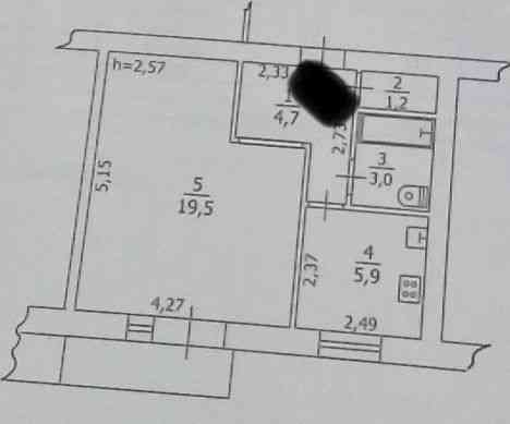 Продаж 1 но кімнатної квартири вул Лютнева , центр 1.5 км Бориспіль Борисполь