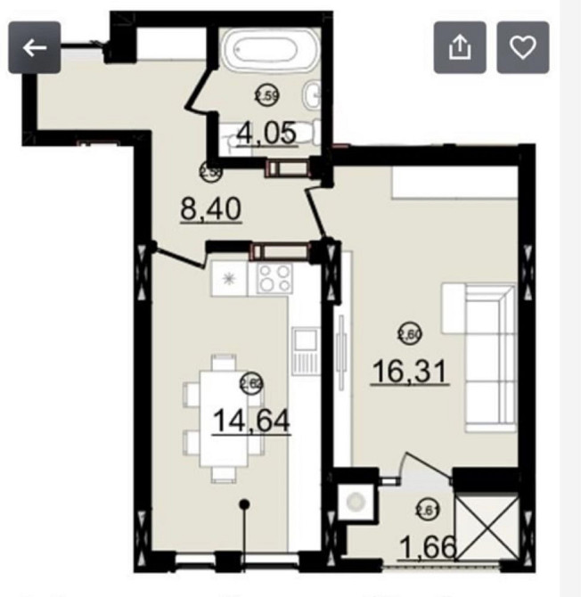 Продаж однокімнатної ЖК Зоряний. Ужгород - изображение 2