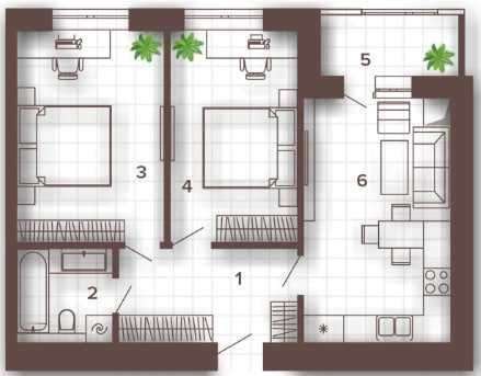 ЦЕНТР! Продається 2к квартира 61.4 м2. Розтермінування на 48 місяців Івано-Франківськ - зображення 2