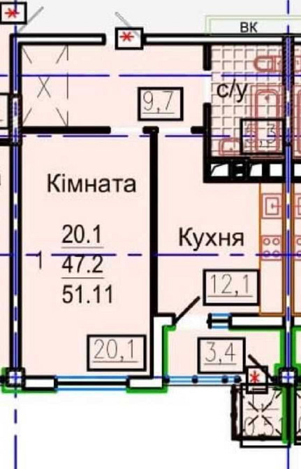 ЖК Авиационный! Супер цена! Продам 1комн. квартиру51м2,м.Научная CB Харьков - изображение 8