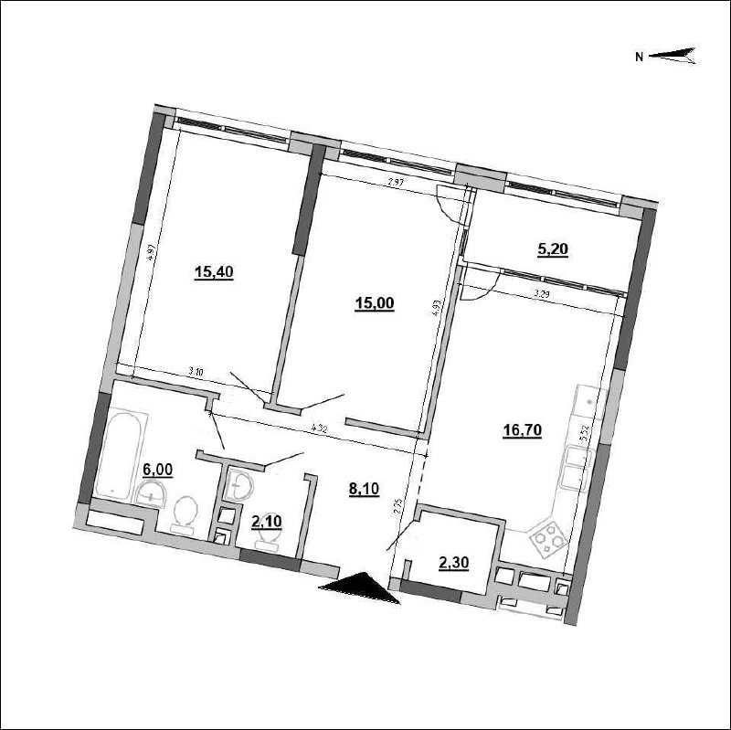 Сімейний ЖК GREAT4пов.вікна у двір 71м2.ПАРКОВА ЗОНА,НАБЕРЕЖНА ПЛЯЖ90м Київ - зображення 2