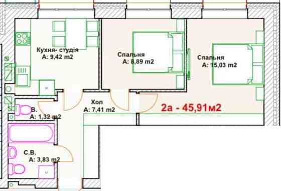 20750$ перший внесок на повноцінну 2к квартиру з газом Ирпень