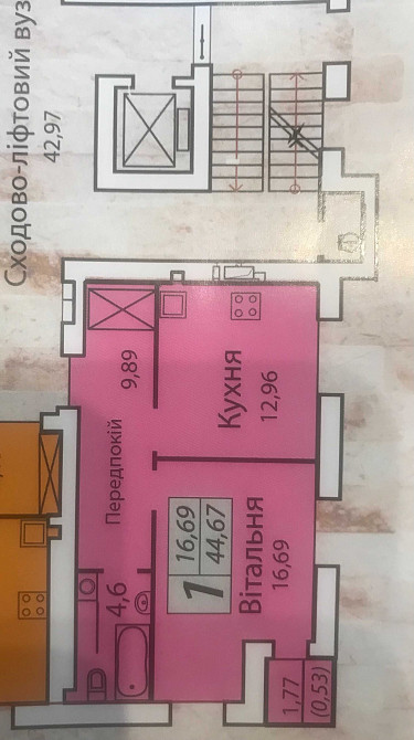 1-кім кв., 41,8 та 44,87 кв.м в ЖК "Зелений масив" Луцьк Луцк - изображение 4