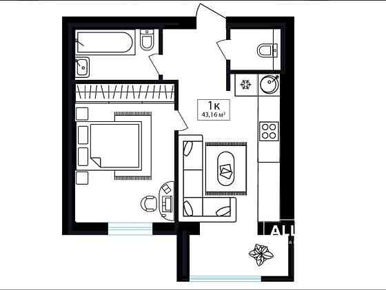 Продам 1кім 3 поверх 40м2 Ивано-Франковск