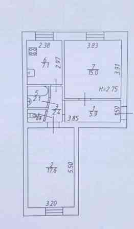 52м2 этаж 1  Продам 2 ком р-н Ремзавод Чернігів