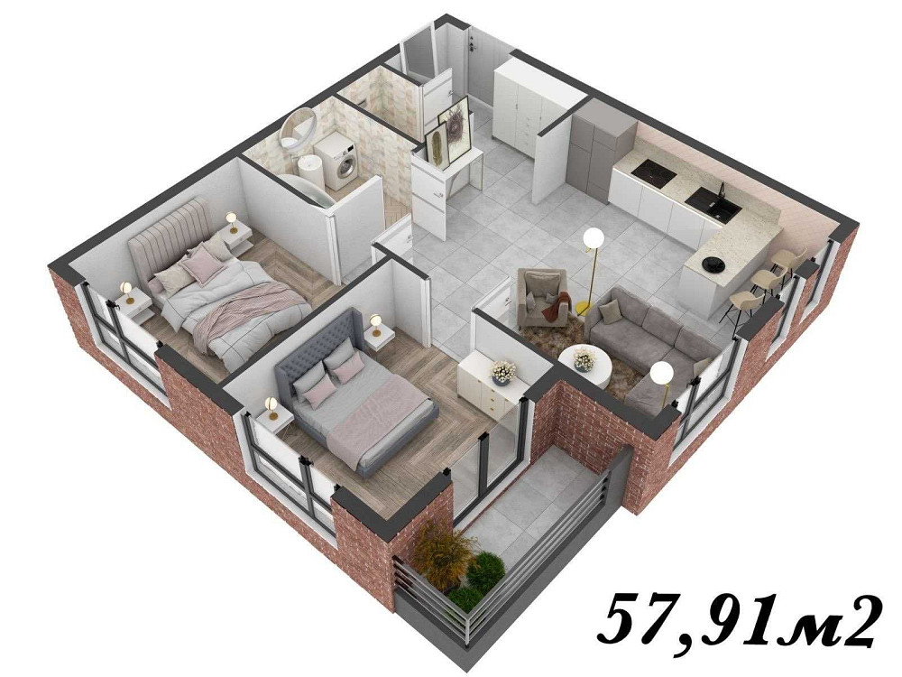 Продається 2-кімнатна квартира, ЖК West towers
Код: 16744 Ужгород - изображение 4