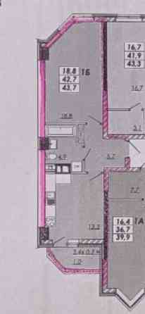 Реал Парк. Дом сдан. 44 м. 3 этаж. Одеса