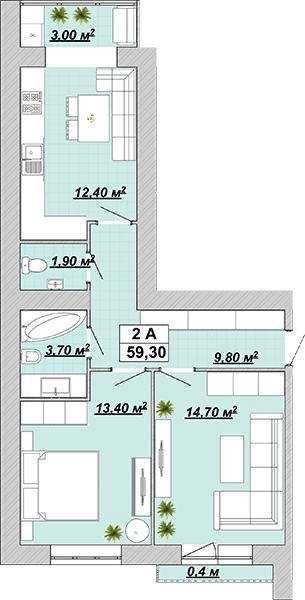 Продається 2-кімнатна квартира в  ЖК ''Княгинин'' Івано-Франківськ - зображення 1
