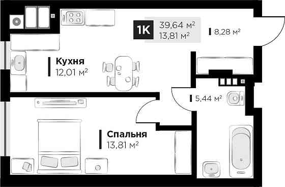 Власник, 39,64м.кв, 4 поверх, 1 секція жк Feel House Сокольники