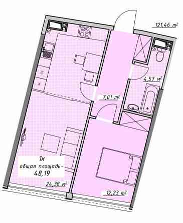 ГОРЯЩАЯ цена!  48 метров с видом моря! жк Атмосфера. Одесса