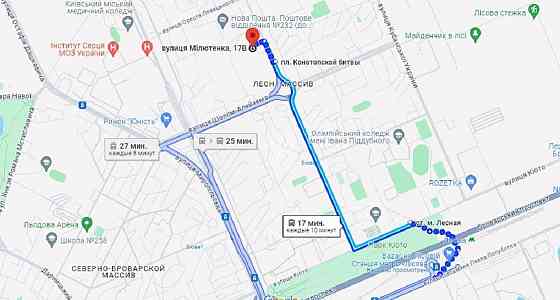 Здам 2-кімнатну 67 кв.м, метро Лісова чи Чернігівська, вул.Мілютенка, Kyiv