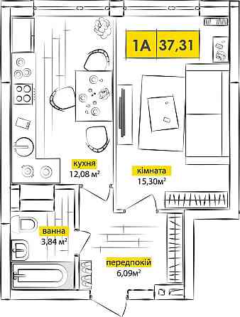 1к квартира в ЖК комфорт класу. ЄОСЕЛЯ - так! БЕЗ комісії! Київ
