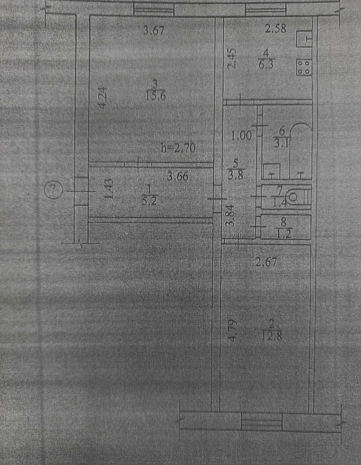 Продам 2х комнатную квартиру в районе пр. Мазепы Дніпро - зображення 2