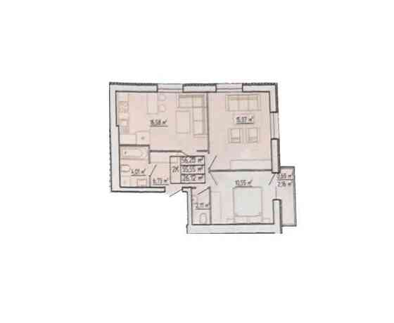 2кім 55.8м2  вул Стадникової м.Тернопіль ціна 36300$ Тернополь