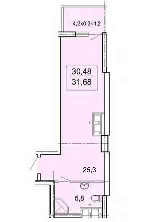 shev-01 Квартира-студия  в ЖК «Акрополь» - дом на 5 ст. Б. Фонтана. Одесса