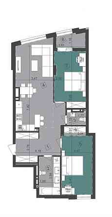 Продаж 2-во кім квартири Вул.Квльпарківська ЖК Парус Сіті Львов