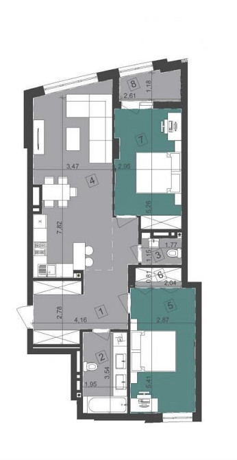 Продаж 2-во кім квартири Вул.Квльпарківська ЖК Парус Сіті Львов - изображение 1