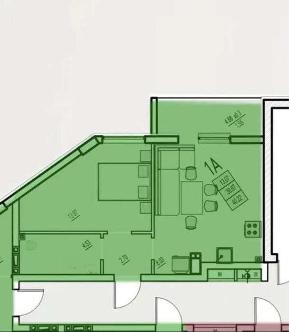 Продам 1-комн. Краснова / Фонтанская дорога ЖК "DERBY / Дерби"! Одеса - зображення 2