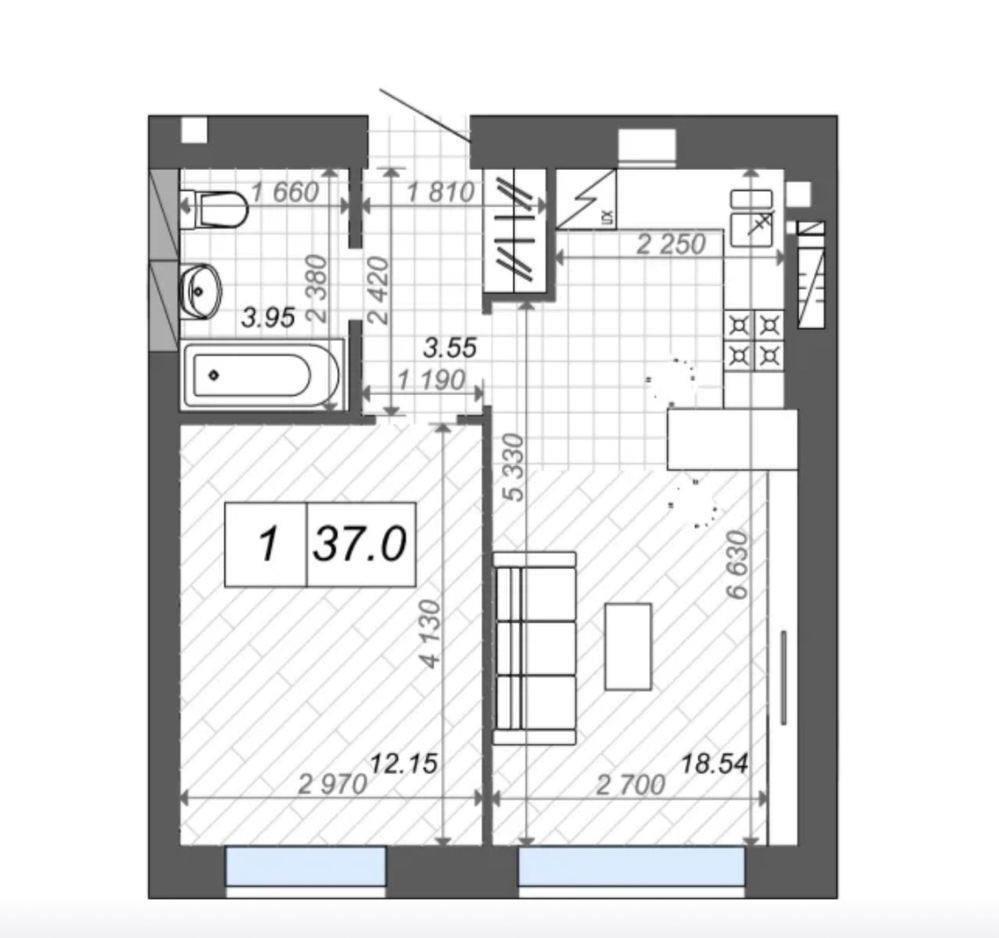 Термінова продажа ЖК «Нові метри парк» 38 м.кв. Видова Ірпінь - зображення 2