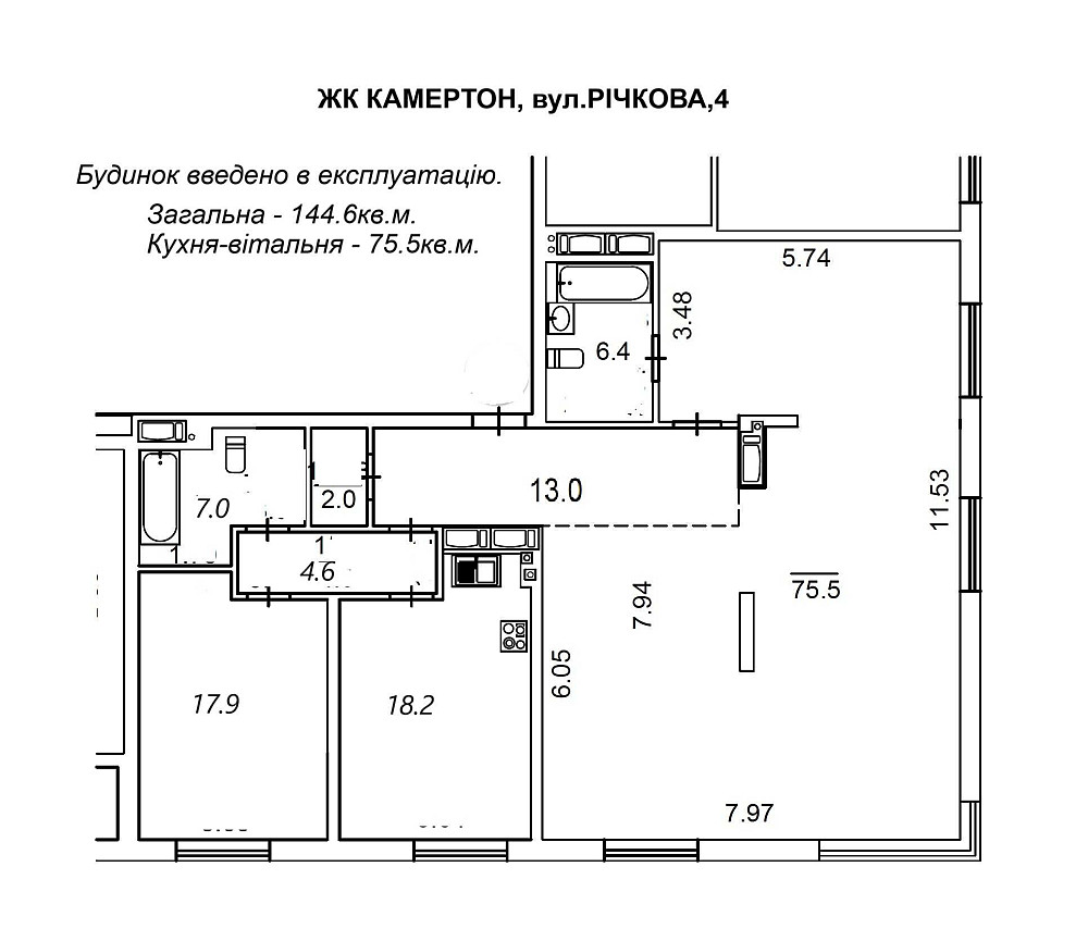 Центр, Річкова вул.4 ЖК Камертон, Видова 2-3к - 145кв.м. БЕЗ КОМІСІЇ. Киев - изображение 1