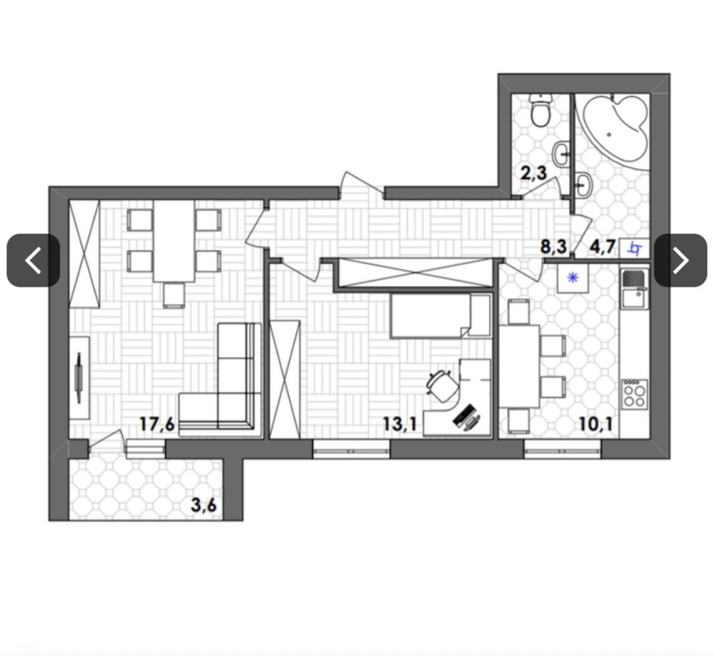 Продам 2-кім квартиру в ЖК Лука Сіті. 65м2 Лука-Мелешківська - зображення 5