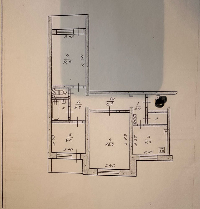 Продам 3-х кімн кв на Лівому березі, 3 мкр, (пр Дружбы народов) Кам`янське (Запорізька обл.) - зображення 3