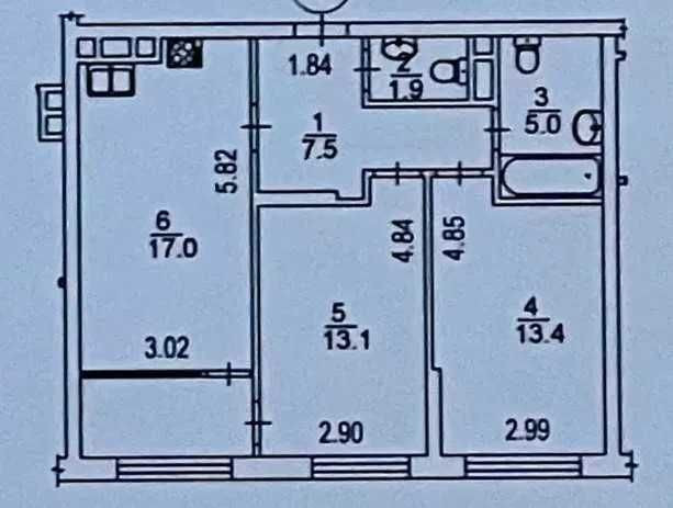 2кім 62 м2 Seven Киев - изображение 6