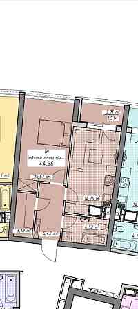 1 ком 44.36м.кв  пока по хорошей цене ЖК Атмосфера. Дом сдан. Одесса