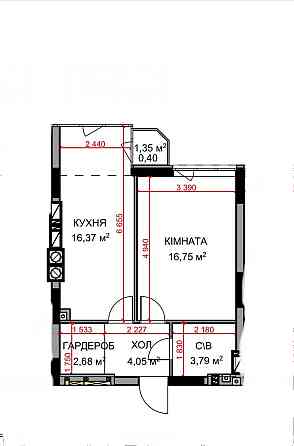Шикарна видова однокімнатна квартира 44,5 м2 з чистовим наповненням ! Буча