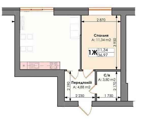 1 комнатная квартира! Плати 50% и на ремонт! Застройщик Ірпінь