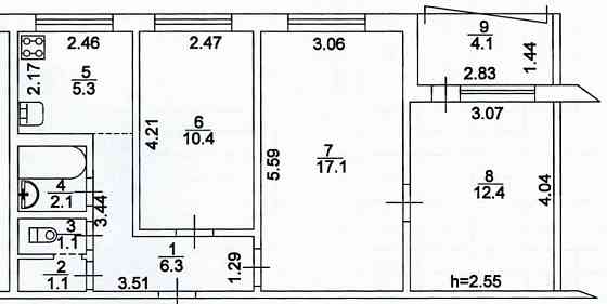 Оренда 3кімнатної квартири на Леся Курбаса Софіївська Борщагівка
