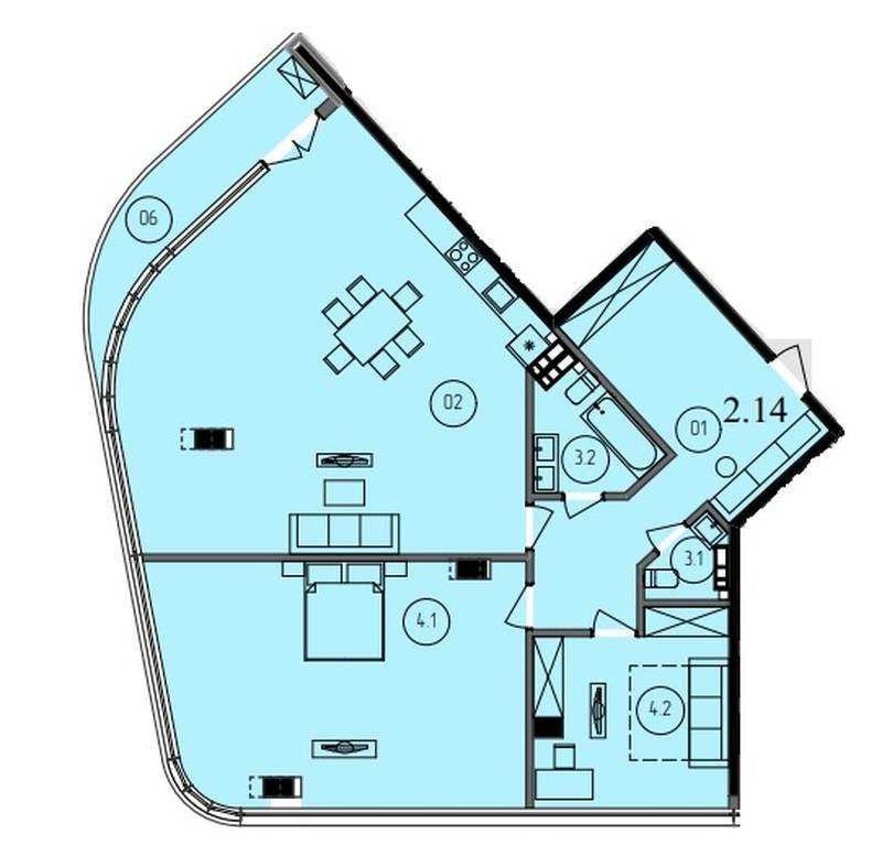 3-х комнатная/ЖК Кандинский/Вид моря/Французский бульвар Одесса - изображение 6