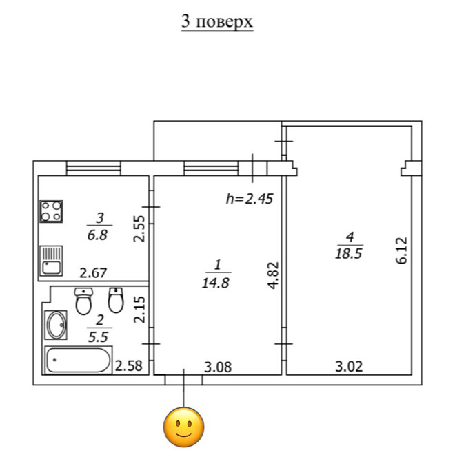 Без %,Щербаківського,49г, 2кім «чешка» 47м.кв,все лишається Київ - зображення 7