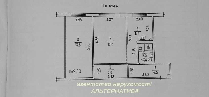 2 к кв Митниця, р-н Дніпро Плаза. Кімнати окремі. Побут техніка. Меблі Черкассы - изображение 8