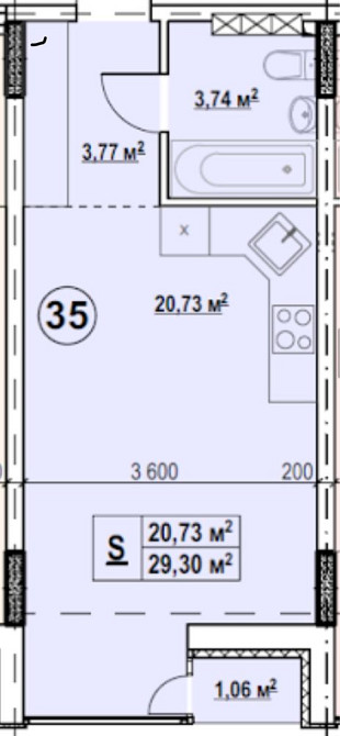 Квартира однокімнатна біля метро Київ - зображення 1