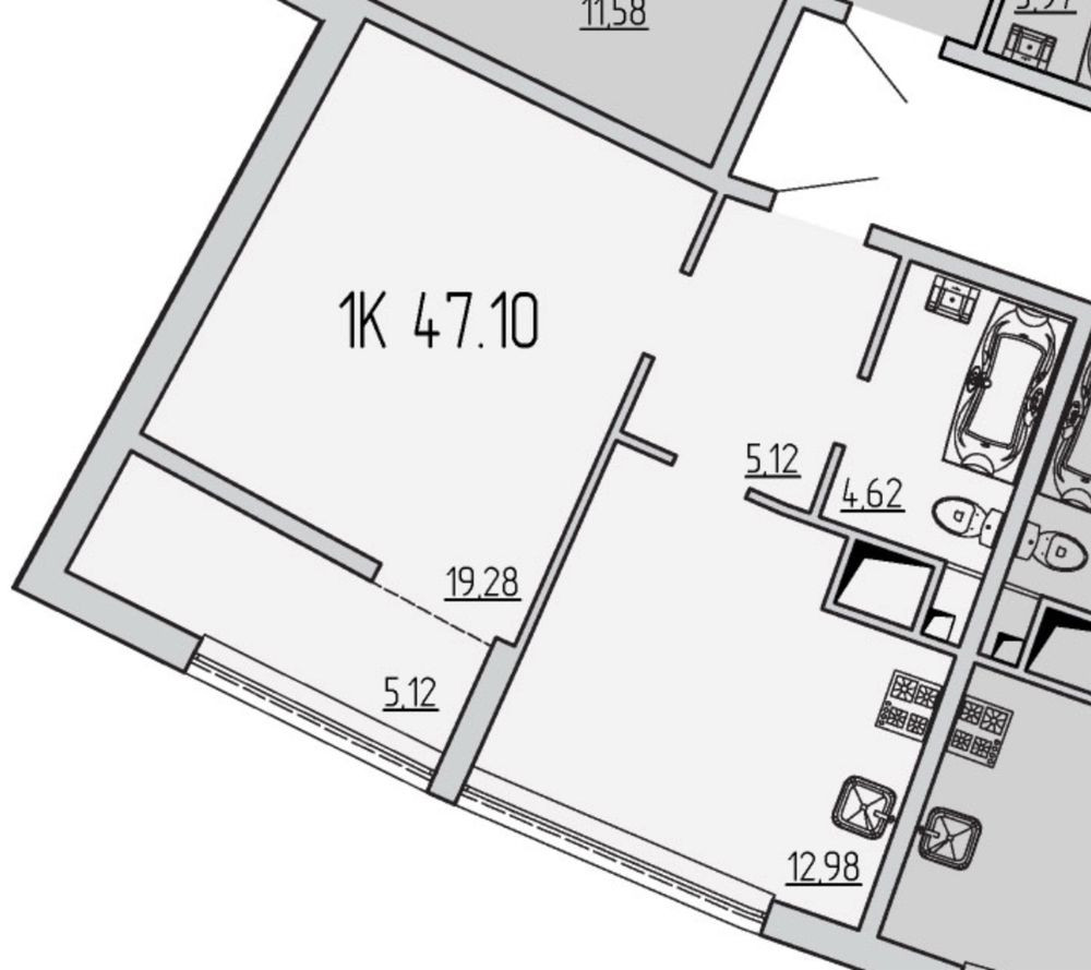 43 Жемчужина, Каманина, просторная 1к - 47 м2, красивый вид на город! Одесса - изображение 2