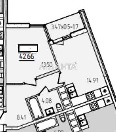 Однокомнатная квартира, вид на ипподром, Кадорр, 67 Жемчужина Одесса