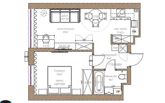 1к.квартира в новобудові з ремонтом.Ц-87000$ Львів