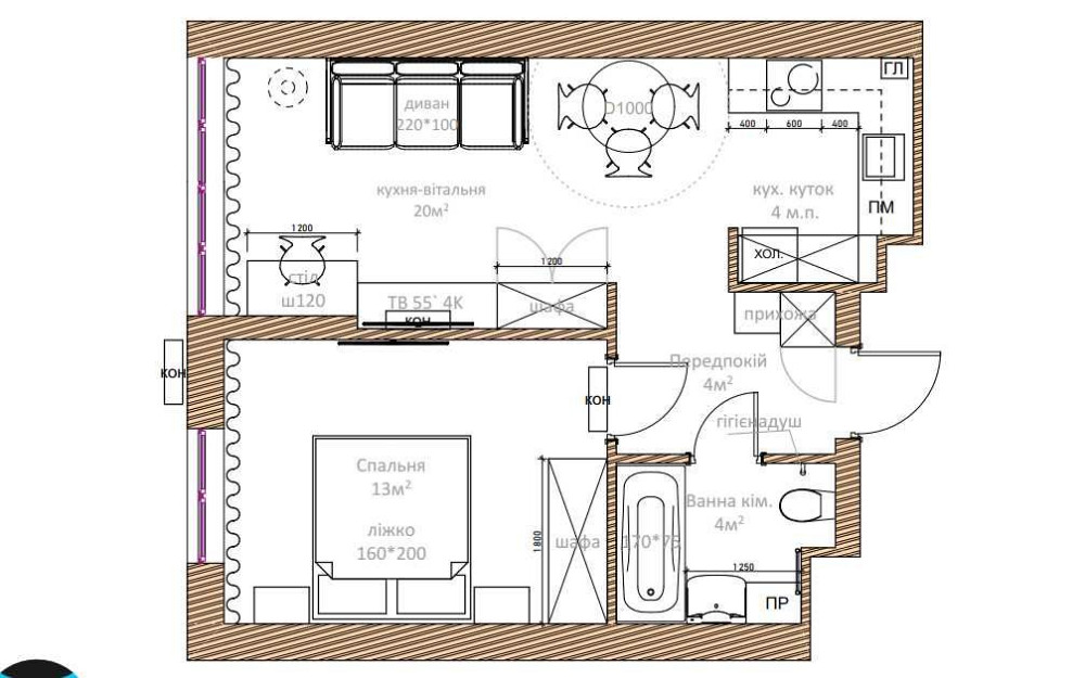 1к.квартира в новобудові з ремонтом.Ц-87000$ Львов - изображение 4