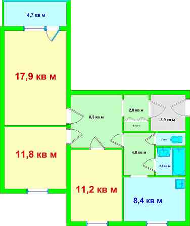 Оренда 3К 69:(18/12/11)/8м2 2/9 пов метро Мінська/Оболонський проспект Київ