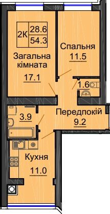 2 к квартира 54м2,без%, ЖК Софія Клубний Софіївська Борщагівка - зображення 1