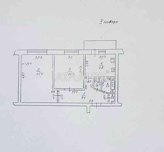 Двухкомнатная квартира 44,1 м2 Селекционный институт Одесса