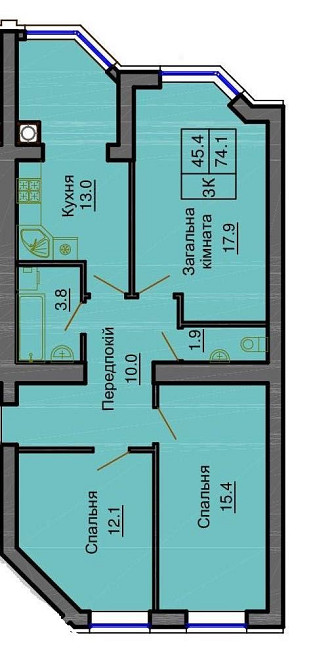 3-х кім.кв.,ЖК Софія Резиденс, можна під іпотеку Банк Софіївська Борщагівка - зображення 1