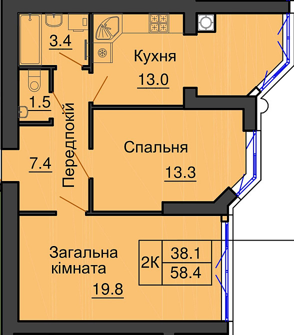 Розстрочка 0%,58м2ЖК Софія Резиденс, Софіївська Борщагівка, Софіївська Борщагівка - зображення 1