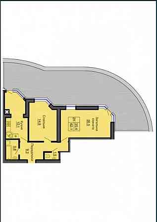 2 к квартира в зданому будинку ЖК Софія Резиденція Софіївська Борщагівка