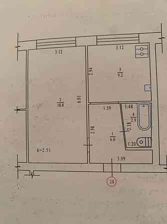 Терміновий продаж 1-но кімнатної квартири в центрі міста Полтава