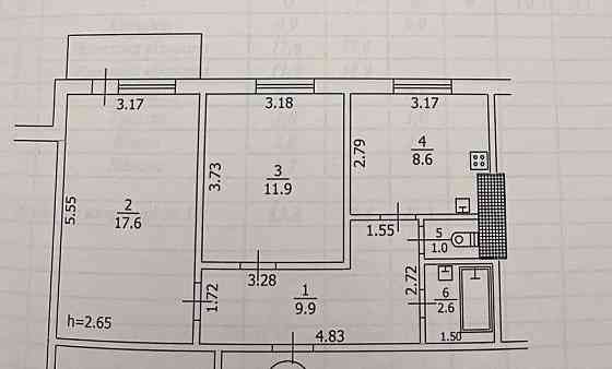 Продам 2-кім квартиру на 4 мкр. Біла Церква