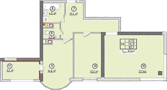 квартира ЖК Аквамарин дом сдан вид на море 85 кв.м без комиссии 75000$ Одеса